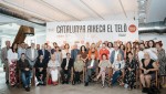 Catalunya Aixeca El Teló Foto de família a la roda de premsa